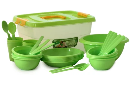 Фото для Набор посуды на Лужайке на 6 персон салатовый П1613