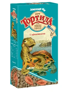 Фото для Корм д/круп.вод.черепах ТОРТИЛА с креветками 70 грамм