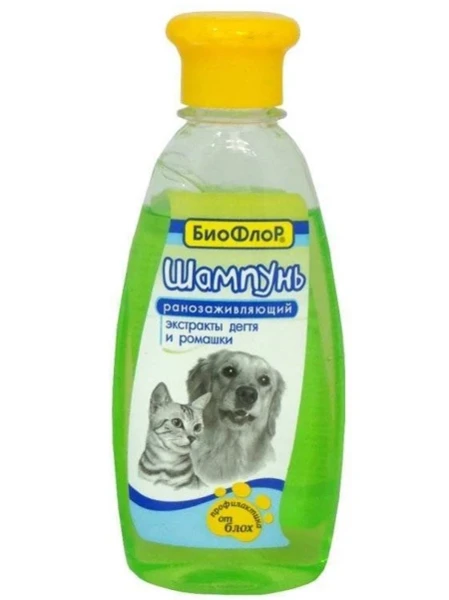 Шампунь БиоФлор ранозаживляющий д/соб и кошек 245 мл.
