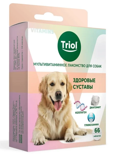 Фото для Triol Мультивитаминное лакомство д/собак Здоровые суставы 66 таб.