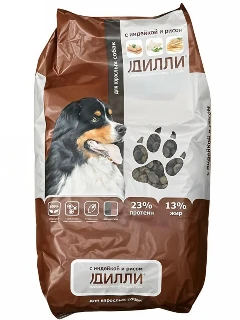 Корм сухой ДИЛЛИ для собак индейка и рис 3,7 кг