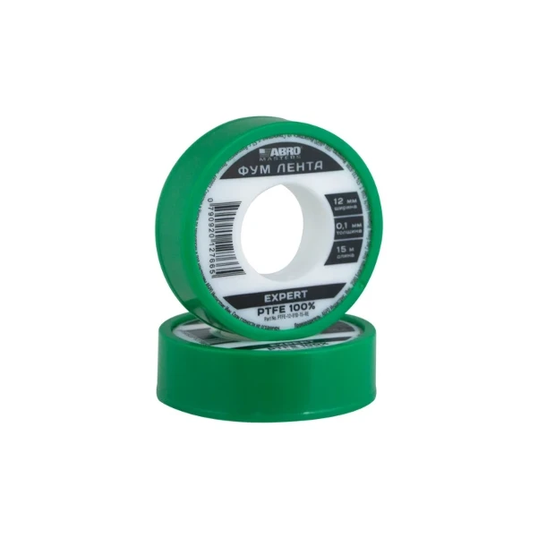Фото для ФУМ Лента серии Expert (12 мм х 0,1 мм х 15 м) ABRO MASTERS PTFE-12-010-15-RE