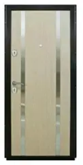 Металлическая входная дверь с зеркальными вставками 